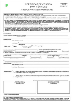 Vendre son utilitaire : imprimer le certificat de cession