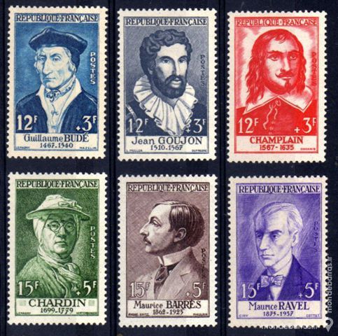 N� 1066 � 1071 Timbres France NEUFS * An 1956 8 La Seyne-sur-Mer (83)