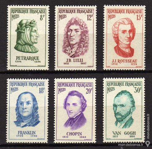 N� 1082 � 1087 Timbres France NEUFS* 3 La Seyne-sur-Mer (83)