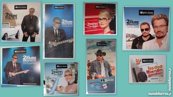 AFFICHE OPTIC 2000 Johnny HALLYDAY 5 Villeneuve-sur-Yonne (89)