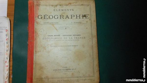 ancien manuel de g�ographie des ann�es 1920  pa37 9 Gr�zieu-la-Varenne (69)