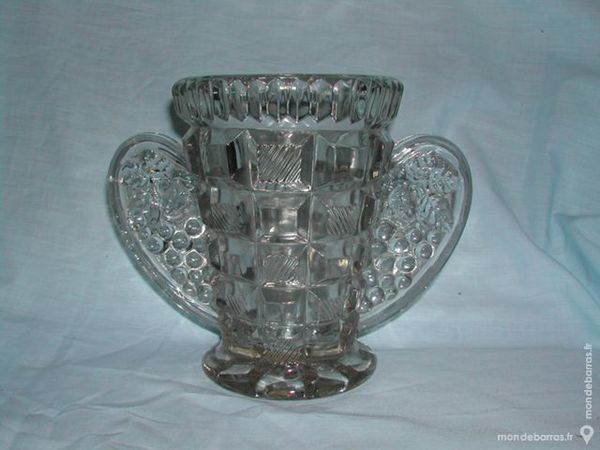 Ancien VASE ART DECO verre moul� XXeme NO COPY 30 Dunkerque (59)