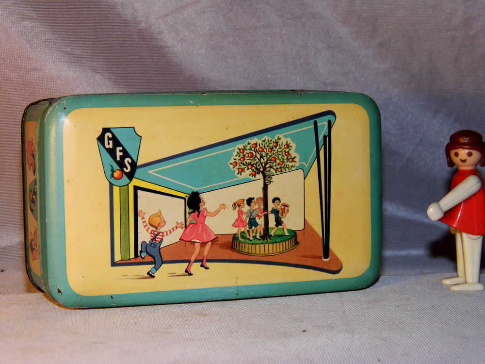 ANCIENNE BOITE publicitaire GFS LITHOGRAPHIEE VINTAGE ann�es 50 20 Dunkerque (59)