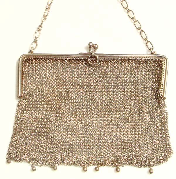 ANCIENNE BOURSE GRAND SAC EN ARGENT AUMONIERE 90 Nice (06)