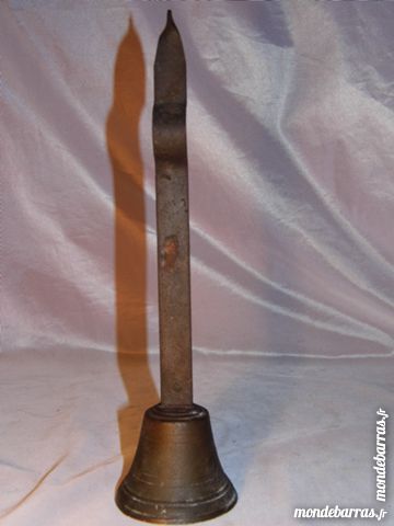 Ancienne Cloche bronze objet ancien deco vintage 30 Dunkerque (59)