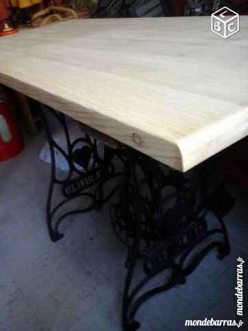 Ancienne machine � coudre WENDLING transform� en t 110 Pleumeur-Gautier (22)