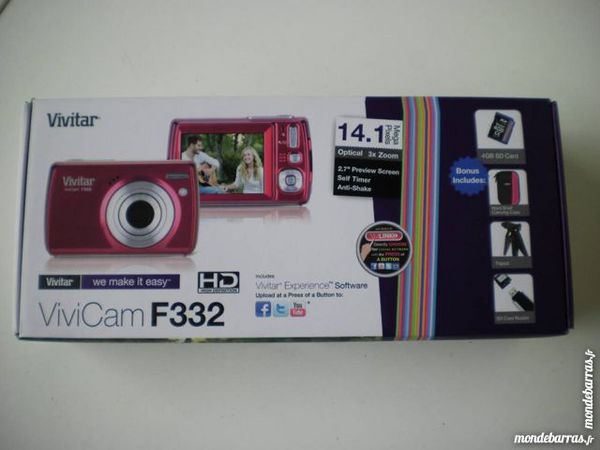Appareil photo 14.1 Mpx VIVITAR F332 + bonus NEUF 65 Neuilly-Plaisance (93)