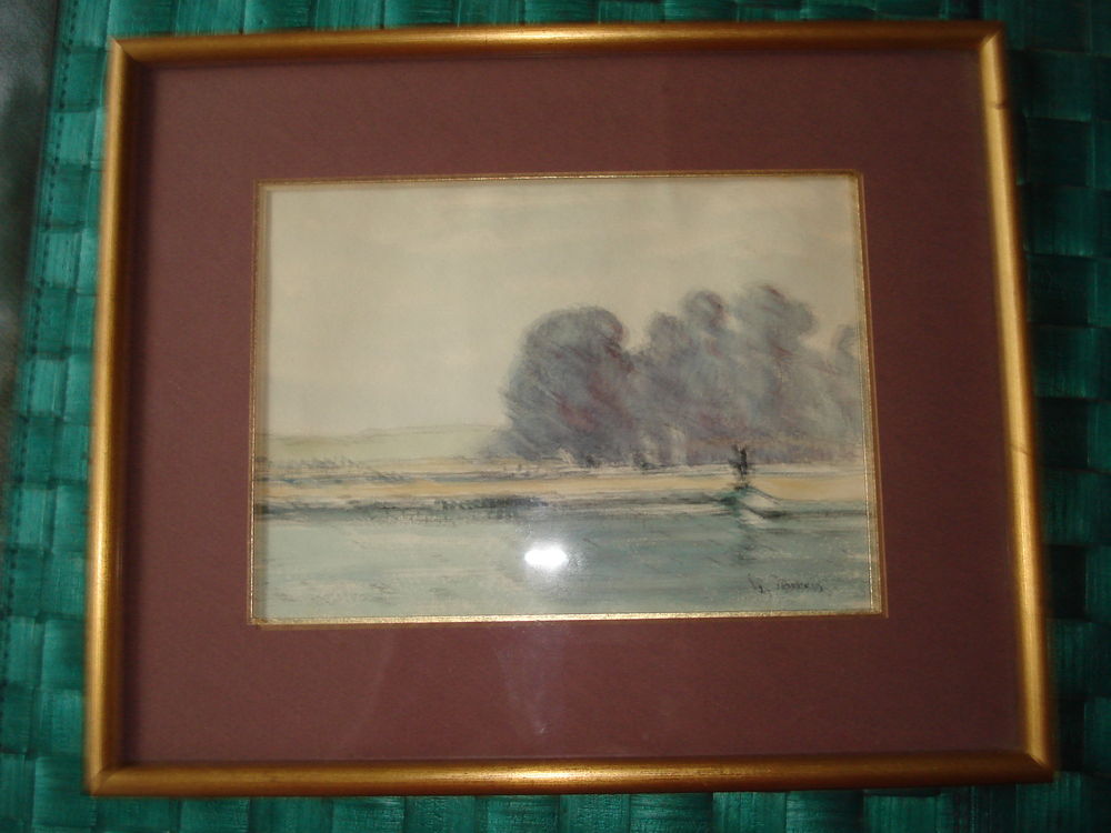 Aquarelle sign�e Georges Dubois 50 Fontenay-le-Fleury (78)