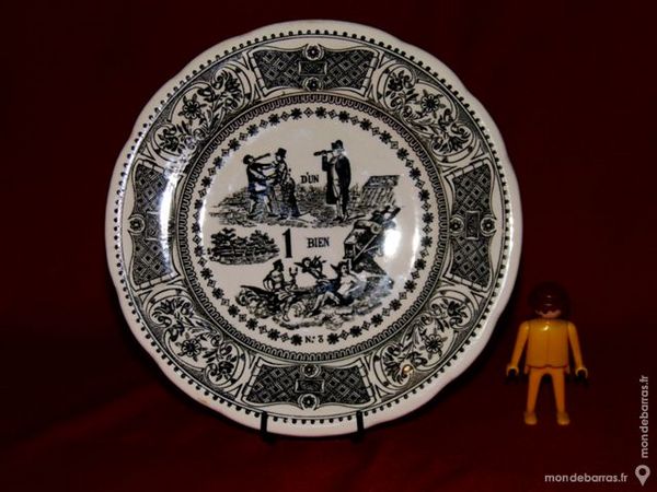 ASSIETTE PARLANTE FA�ENCE DE GIEN N�3 REBUS 10 Dunkerque (59)