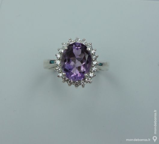 BAGUE EN ARGENT AMETHYSTE 40 Provins (77)