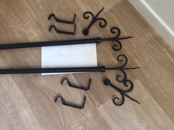 Barres de rideaux en fer forte noir 20 Lille (59)