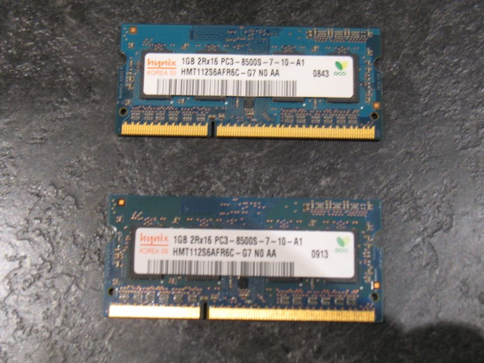 Barrettes m�moire SO-DIMM PC3-8500S 2GB 10 Rennes (35)