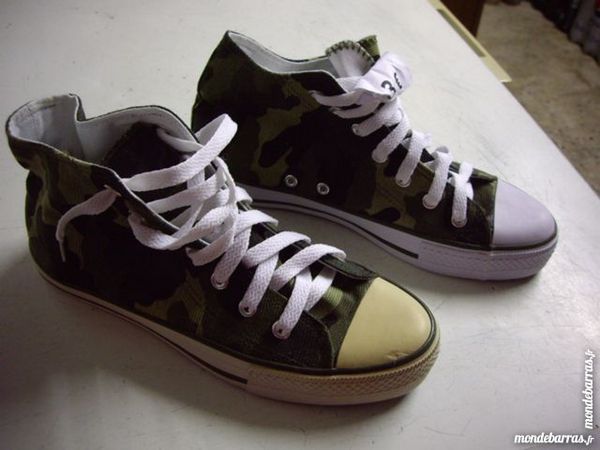 Basket insolite en toile kaki militaire pt 38 3 Bouxwiller (67)