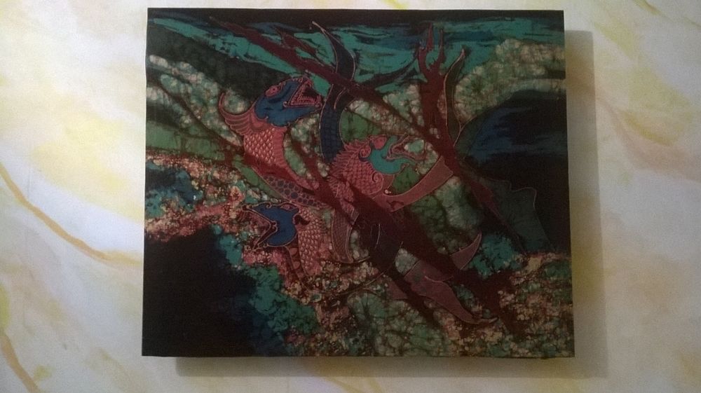 Batik ancien sign� par l'artiste 120 Ajaccio (20)