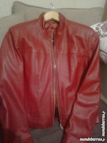 Blouson en Cuir Rouge 30 Tours (37)