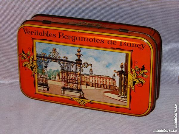 Boite publicitaire ancienne Bergamotes de Nancy 10 Dunkerque (59)