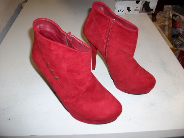 Bottines Rouge Vermillon talons 13 cm pt 39 � 12 � 12 Bouxwiller (67)