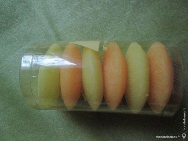 Bougies galets jaunes et oranges 1 Goussainville (95)