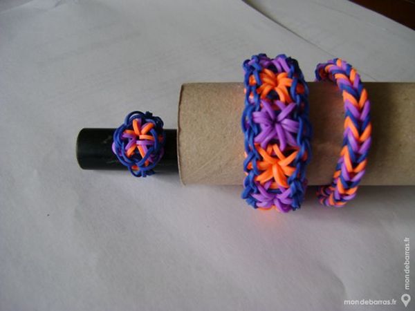 Bracelets et bagues rainbow loom 2 La Ravoire (73)