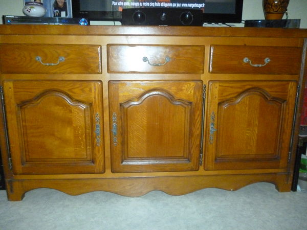 buffet bas +canap� d angle +fauteuil +table ovale+rallonge 0 Sainte-Savine (10)