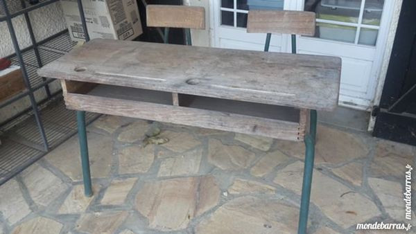 bureau d'�colier 2 places en bois 60 Autheuil-en-Valois (60)