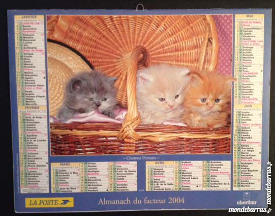 Calendrier Almanach 2004 - original 5 Nice (06)