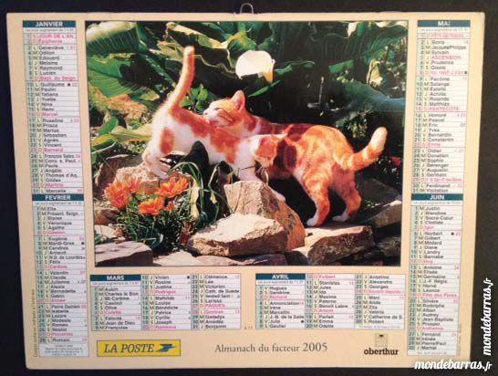 Calendrier Almanach 2005 - original 5 Nice (06)
