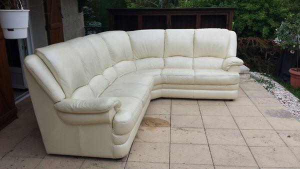 Canap� d'angle Cuir blanc 5/6 places 500 Talant (21)