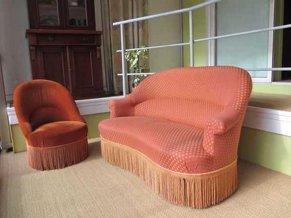 Canap� et chauffeuse crapaud 125 Bordeaux (33)