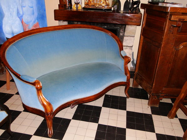 canap� tissu style louis XV 350 Vanvill� (77)