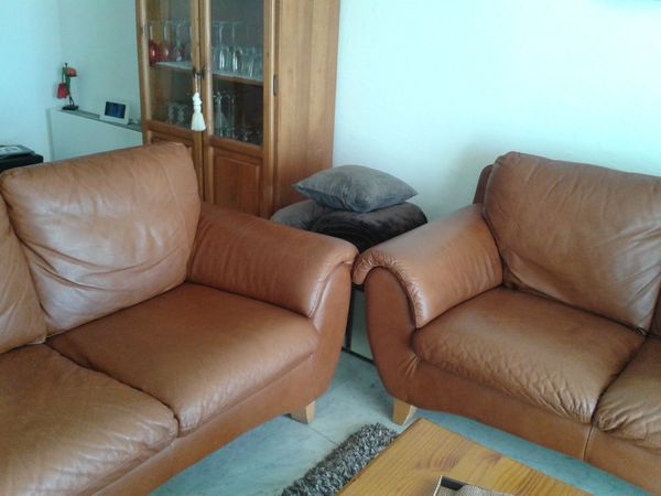 2 CANAPES FIXES EN CUIR PLEINE PEAU 120 Cannes (06)