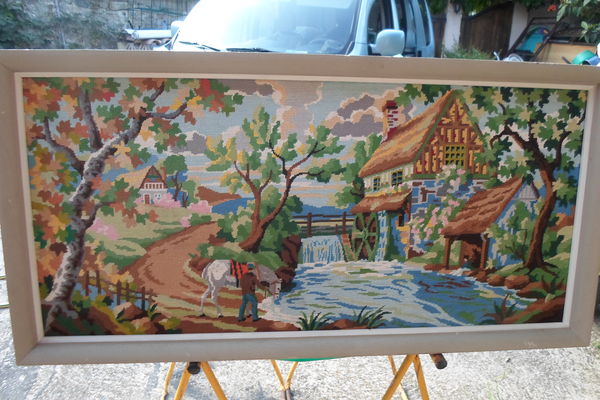 canevas sur panneau moulin a aube 55 Am�lie-les-Bains-Palalda (66)