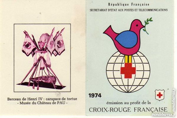Carnet Croix Rouge 1974 premier jour d'�mission 2 La Seyne-sur-Mer (83)