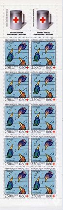 CARNET TIMBRES France CROIX ROUGE 1992 N� 2041 4 La Seyne-sur-Mer (83)