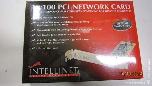 CARTE RESEAU neuve  PCI INTELLINET 10 Montigny-le-Guesdier (77)