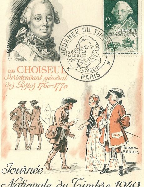 carte souvenir  Journ�e du Timbre 1949  0 Mulhouse (68)