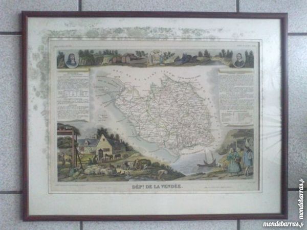 Carte de la Vend�e fin 19e 100 Challans (85)