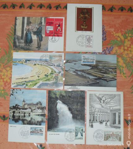 7 cartes postales Premier Jour avec timbre oblit�r 18 Montreuil (93)
