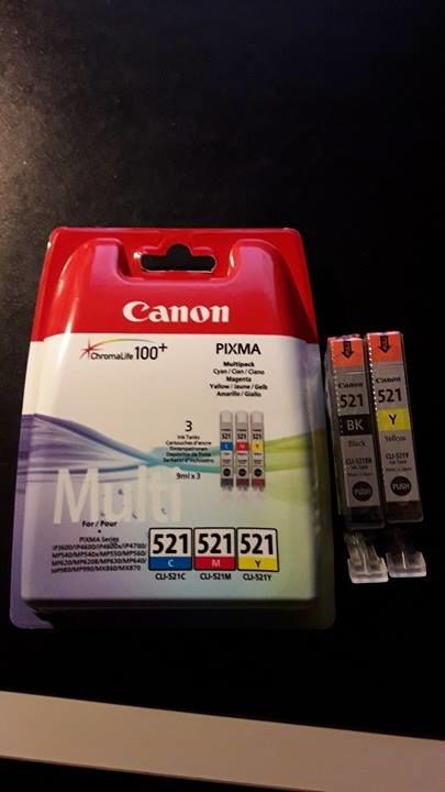 Cartouche d'encre canon 521 couleurs + noir 0 Hem (59)