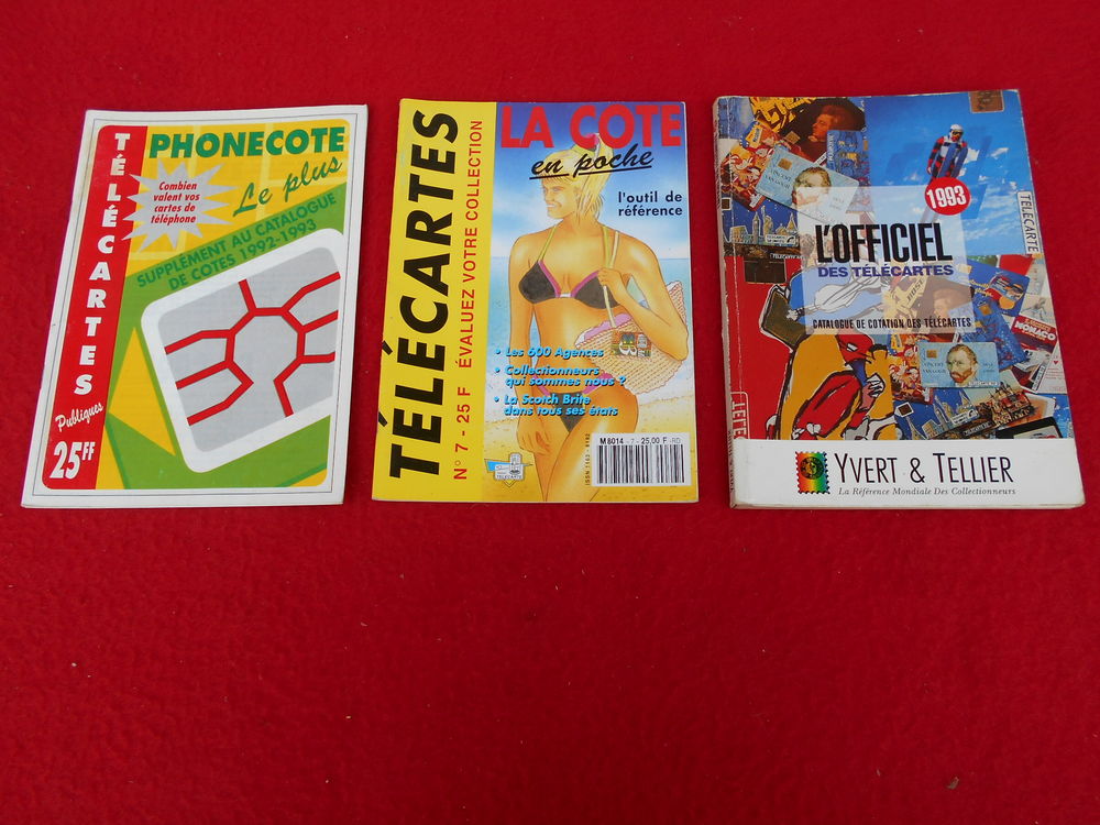 3 CATALOGUES pour c�tes TELECARTES 19 Dammarie-les-Lys (77)