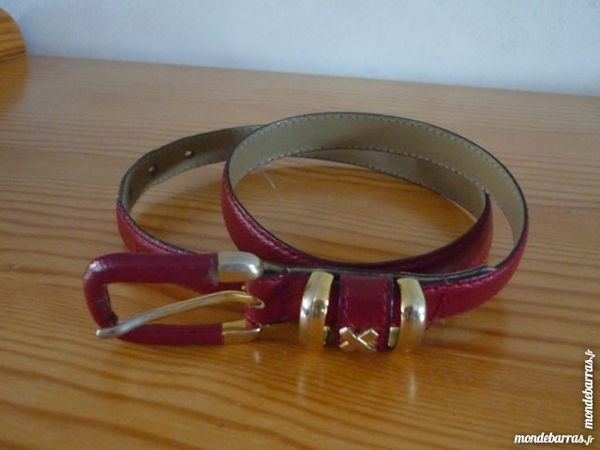 Ceinture femme rouge fine 2 Couternon (21)