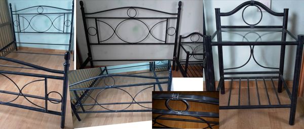 Chambre fer forg�e bleu nuit marbr�e bleu clair 75 Beauvais (60)