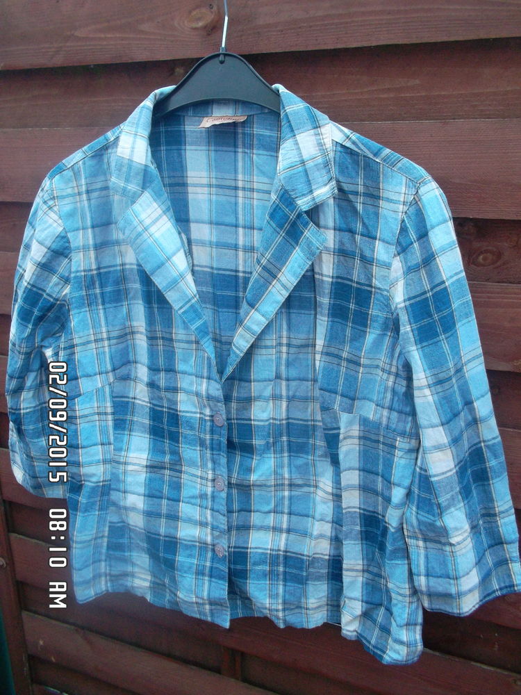 CHEMISIER BLEU A CARREAUX T.46*2E*KIKI60230 2 Chambly (60)