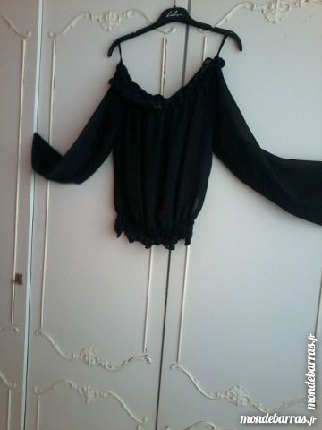 CHEMISIER BLOUSANT NOIR T.44 D'OCCASION CAMAIEU 4 Saint-Martin-au-La�rt (62)