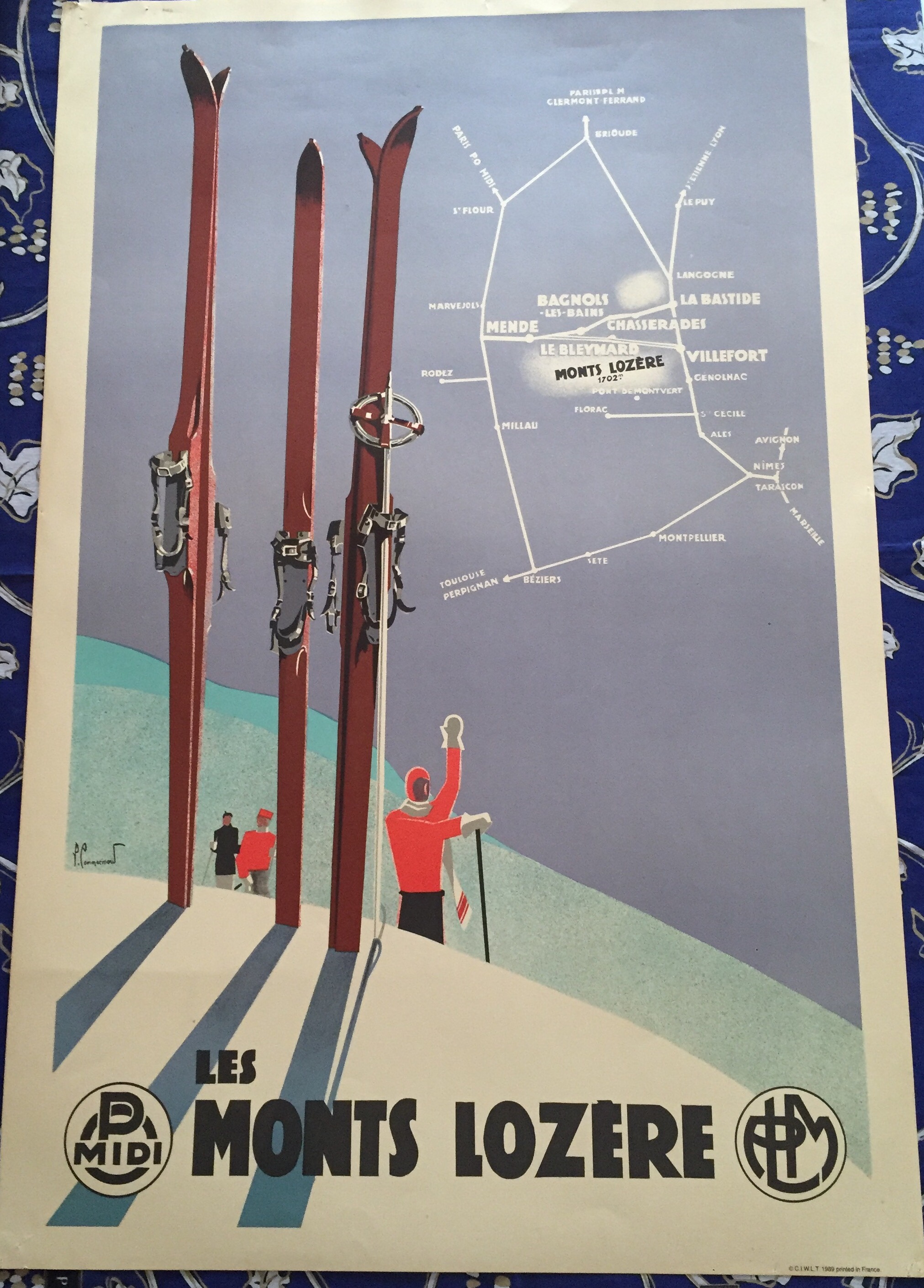 LA CIOTAT PLAGE P.L.M Sign�e DFBO Affiche en Lithographie 1989 250 Reims (51)