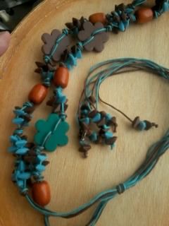 collier neuf motifs en bois l�ger turquoise vert 6 Saint-Martin-au-La�rt (62)