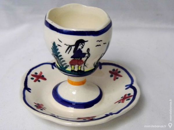 Coquetier fa�ence HB HENRIOT QUIMPER sign� 20 Dunkerque (59)