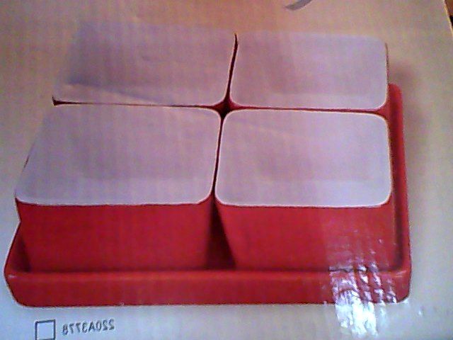 Set de 4 Coupelles sur plat 5 �tampes (91)