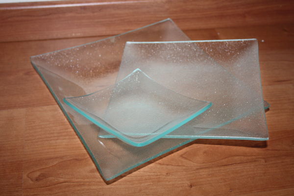Lot de 3 coupelles verre opaque carr� 5 Moissy-Cramayel (77)