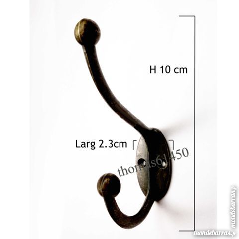 Lot 5 Crochets Doubles pour Pat�res Porte Manteaux 16 Banvou (61)